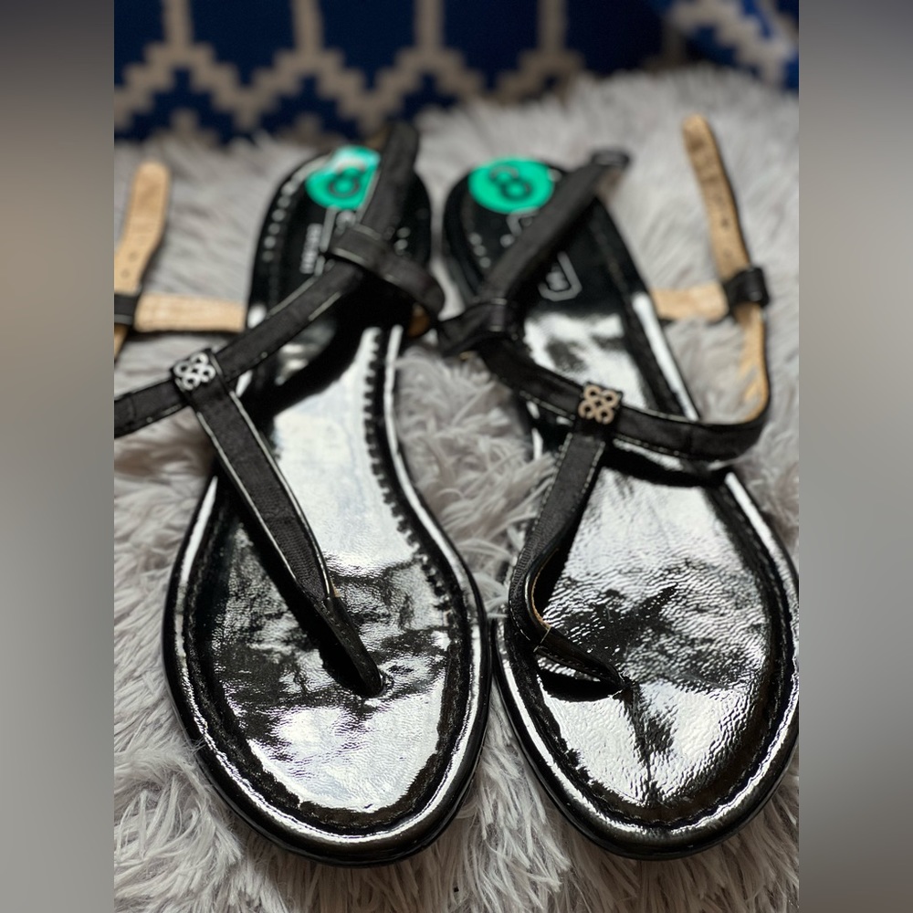 Black coach sandals